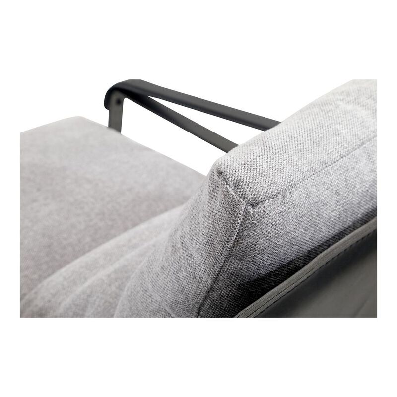 Moe's Home Collection Connor Fabric Club Chair Snowfolds Grey