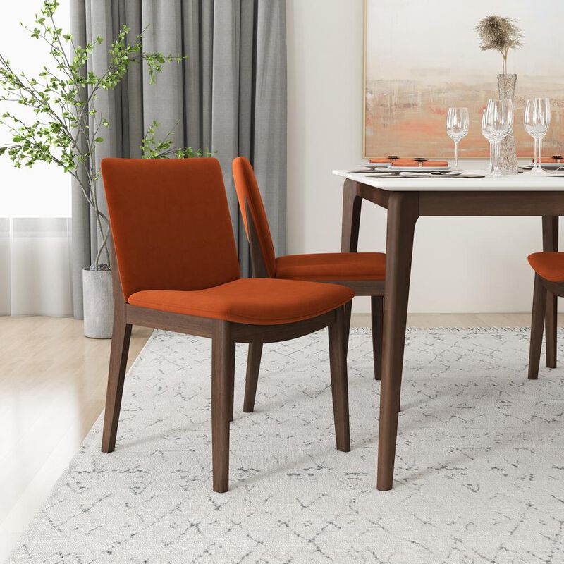 Ashcroft Furniture Co Laura Mid-Century Modern Solid Wood Dining Chair (Set of 2)