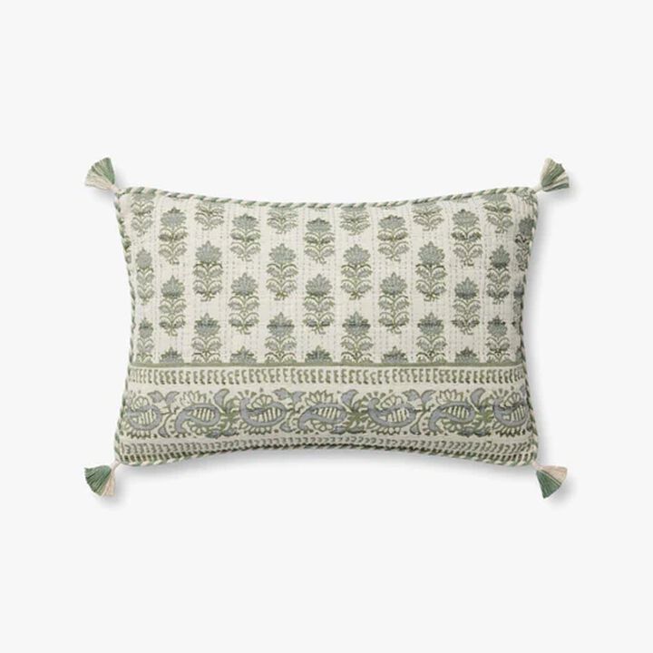 PLL0113 Sage/Ivory 13''x21'' Poly Pillow