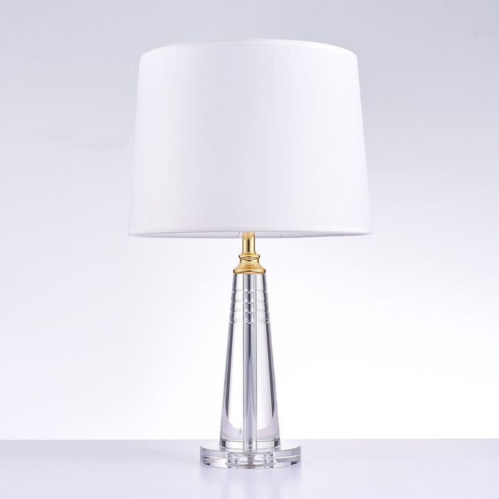 Pasargad Home Modus Collection Metal & Crystal Table Lamp Lights