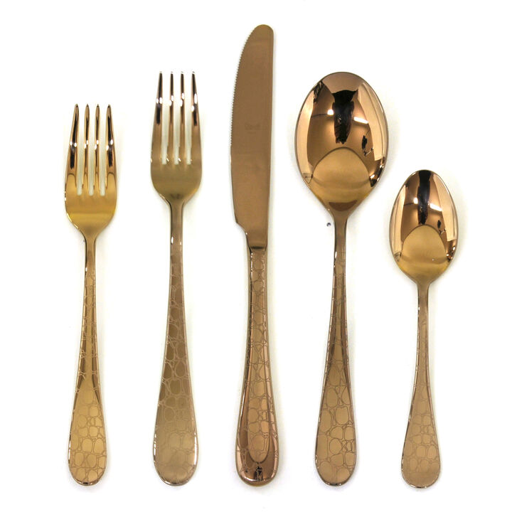 Coccodrillo Bronze Flatware (Set of 5 Pieces)