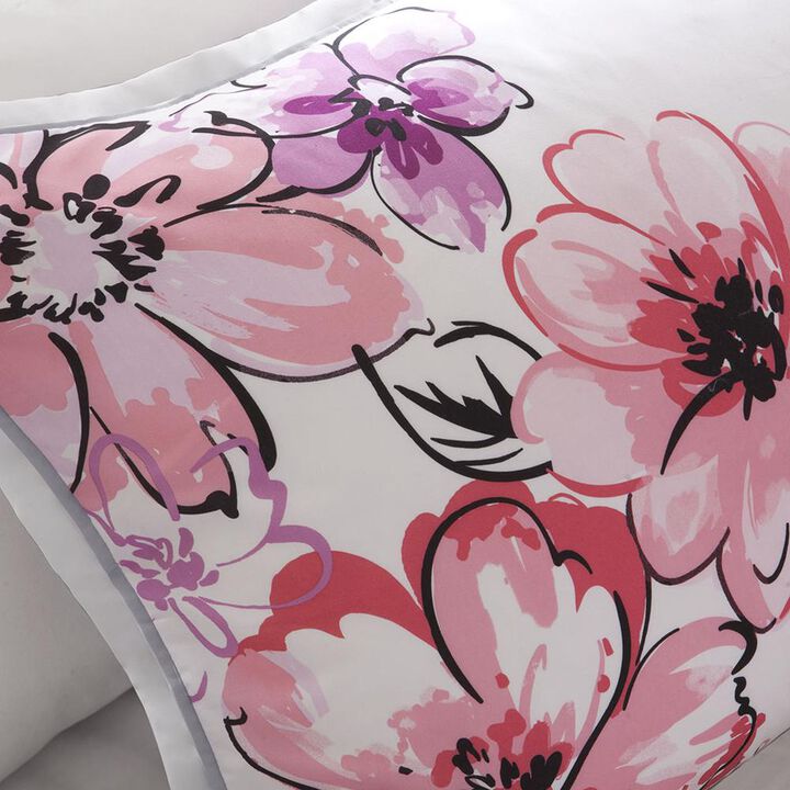 Belen Kox Asymmetrical Floral Print Comforter Set, Belen Kox