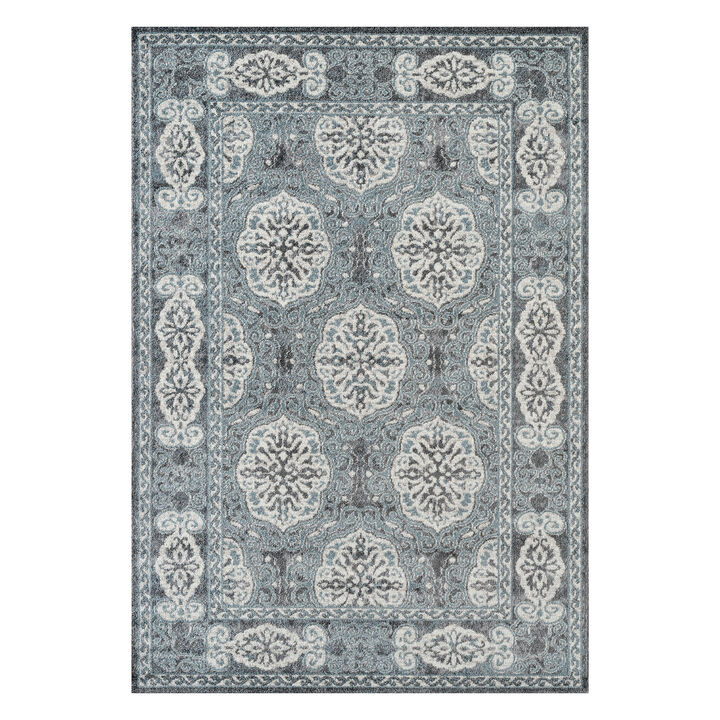 Alexandria Banbury Blue Bordered Area Rug