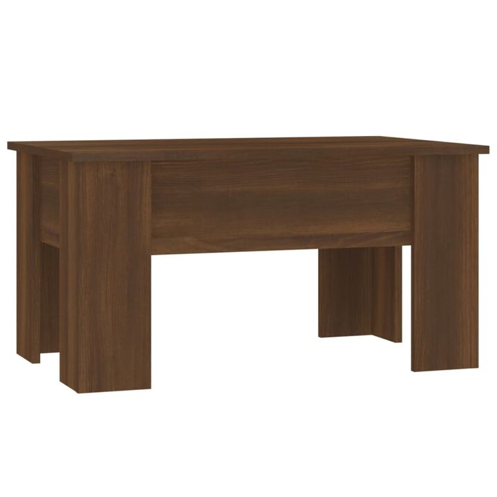 vidaXL Coffee Table Brown Oak 31.1"x19.3"x16.1" Engineered Wood