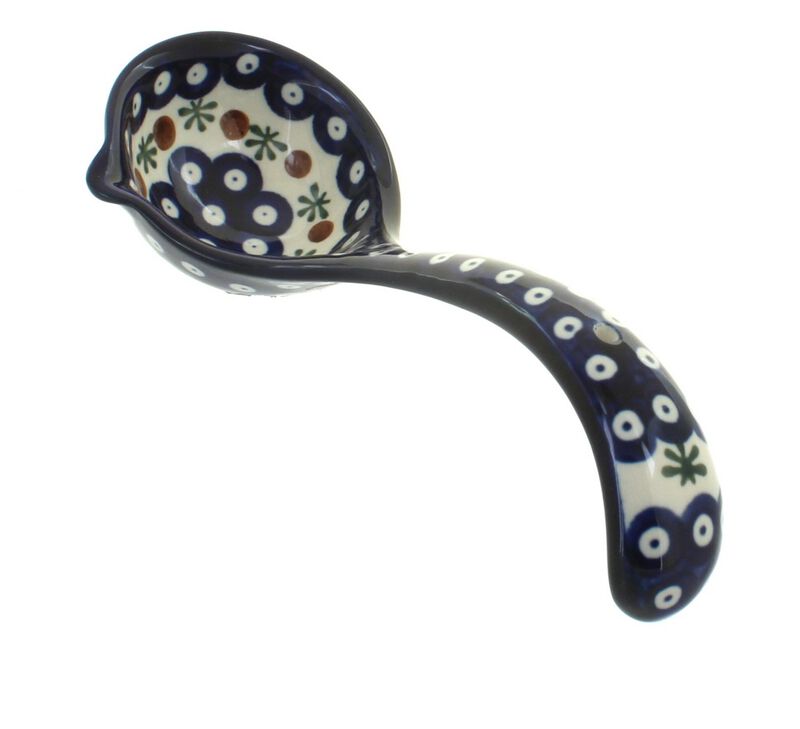 Blue Rose Polish Pottery Kalina Soup Ladle