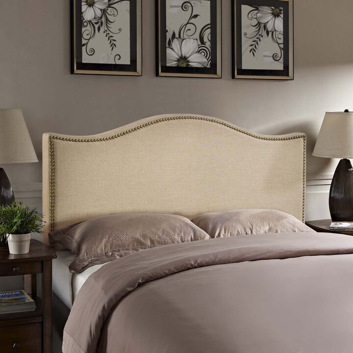 Modway - Curl Queen Nailhead Upholstered Headboard