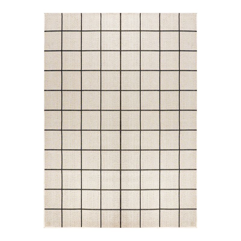 Grid Modern Squares Indoor/Outdoor Area Rug