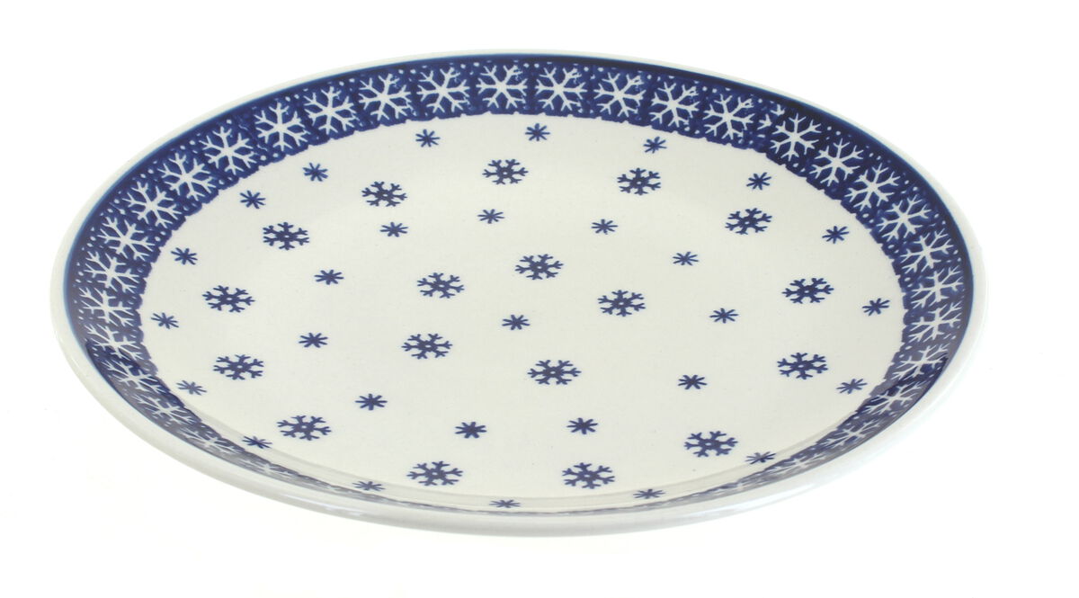 Blue Rose Polish Pottery Blue Violet Dinner Plate