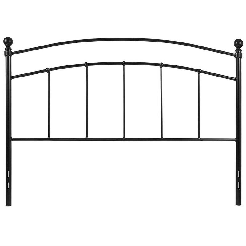 Contemporary Classic Headboard in Black Metal Finish