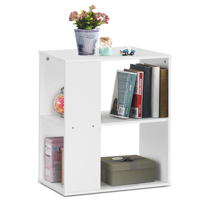 3-Tier Side End Table with Storage Shelves