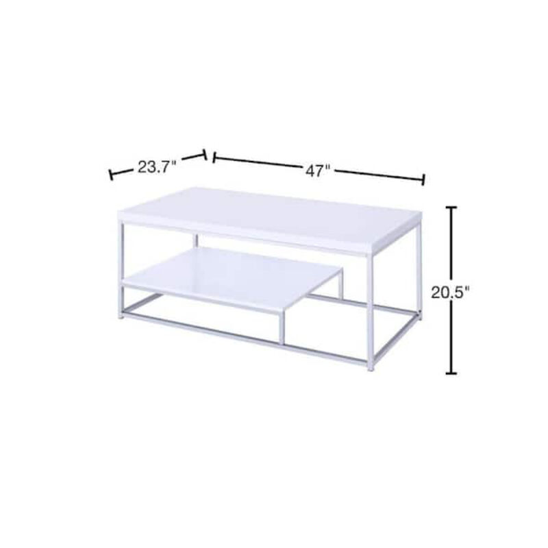 Lucia Cocktail Table, White