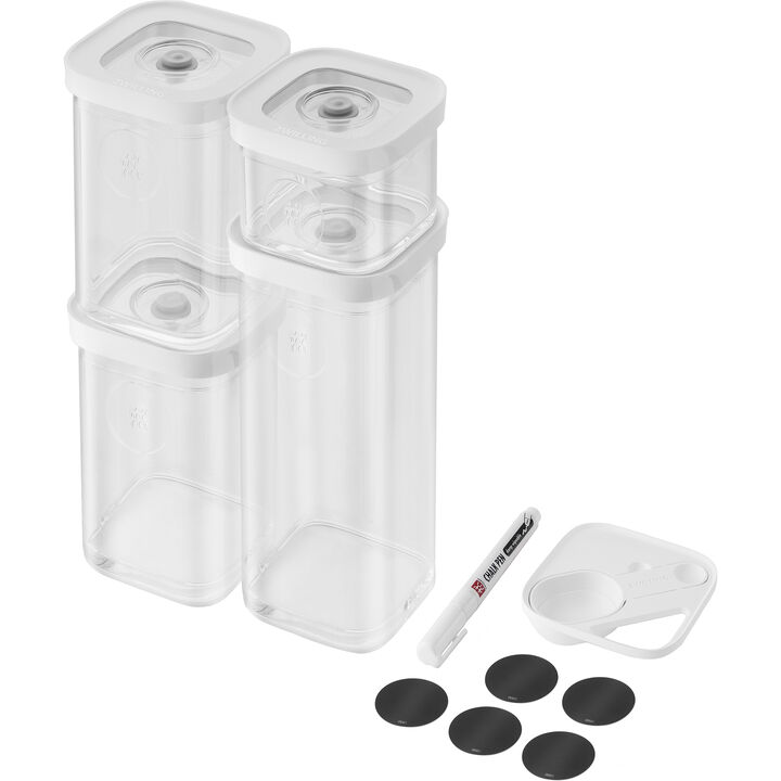 ZWILLING Fresh & Save Cube Box Set, 6-pc, Plastic, Airtight Dry Food Storage Container, Small Cube Set