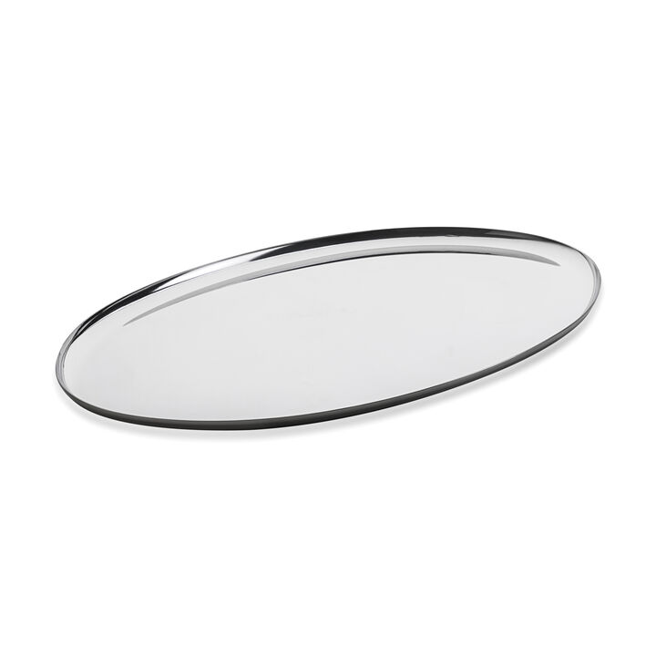 Stile By Pininarina Oval Tray in Mirror