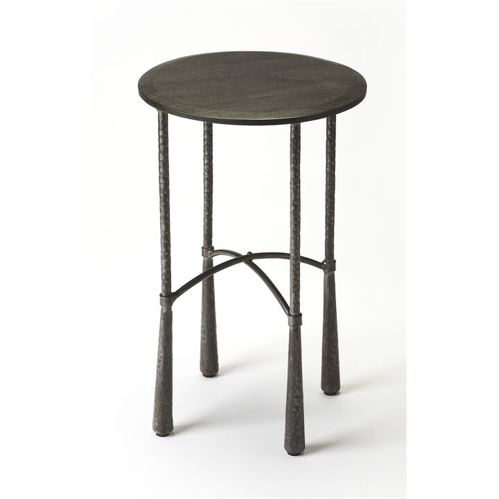 Industrial Chic Round Accent Table, Belen Kox