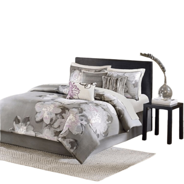 Gracie Mills Oconnor Floral 7-Piece Comforter Set