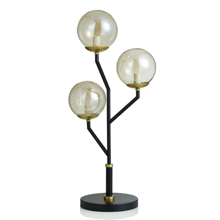 Steel/ Glass Table Lamp