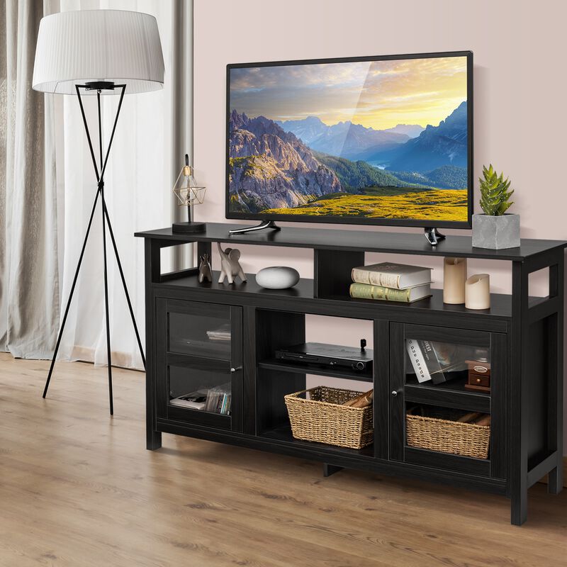 58 Inch TV Stand Entertainment Console Center with 2 Cabinets