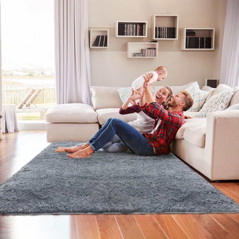 Super Soft Plain Plush Shag Indoor Area Rug