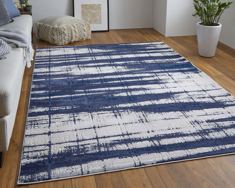 Indio 39GZF Ivory/Blue/Gray 5' x 8' Rug