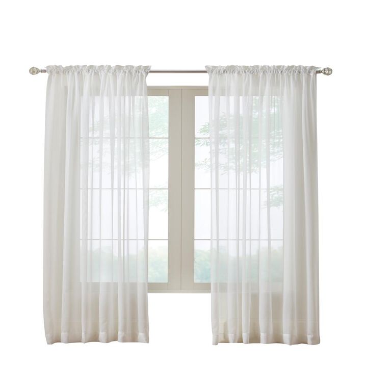 Habitat Rhapsody Voile Sheer Rod Pocket Light Filtering style Allows Natural Light Flow Curtain Panel Shell