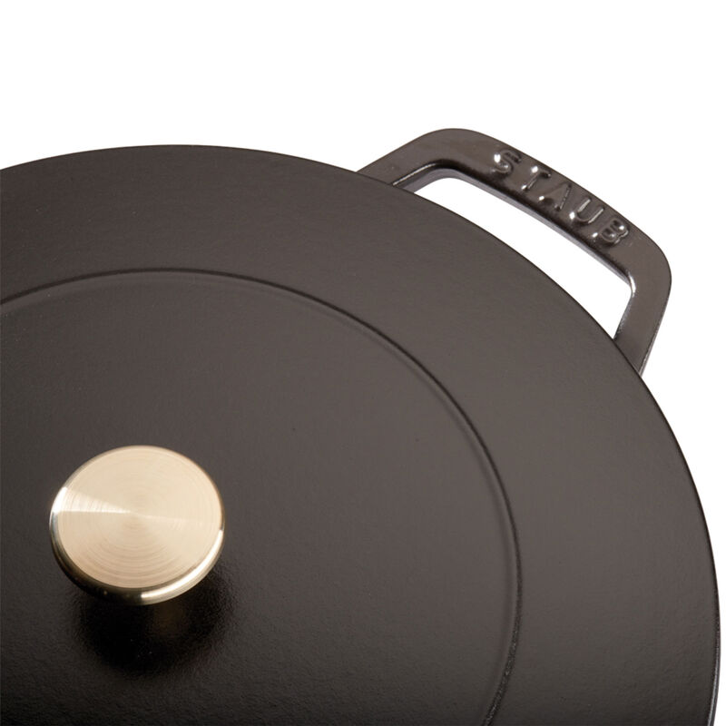 Staub Cast Iron Dutch Oven, 3.75Qt, serves 3-4, Made in France, Black