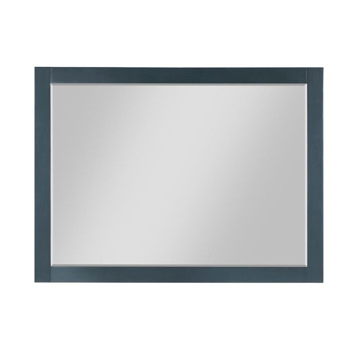 Altair 48 Rectangular Bathroom Wood Framed Wall Mirror in Classical Blue