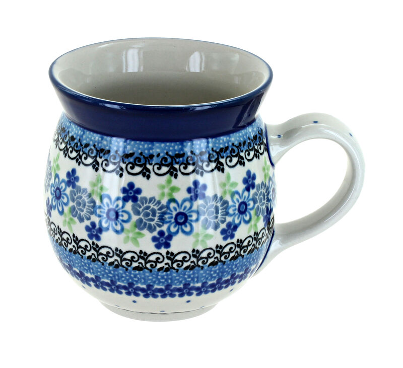 Blue Rose Polish Pottery December Joy Bubble Mug