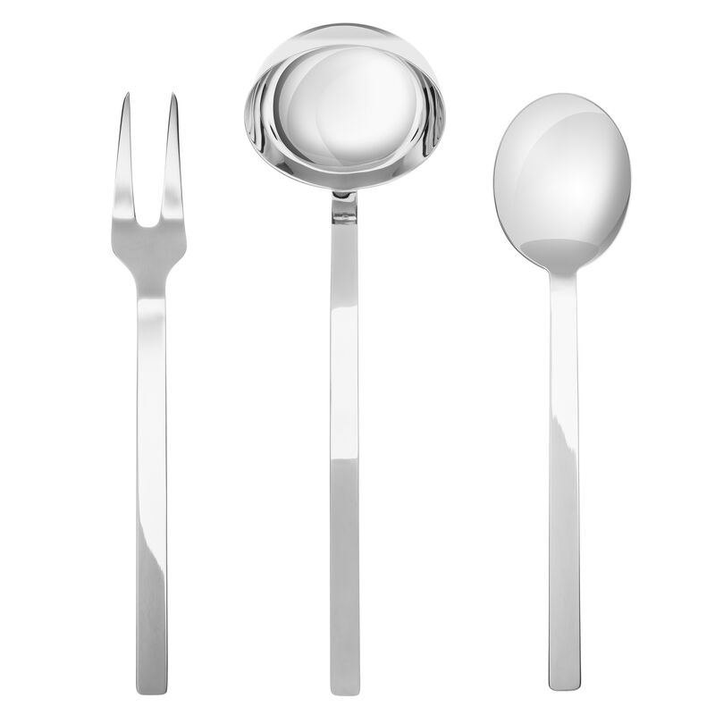 Stile By Pininarina 3-Piece Serving Set in Ice