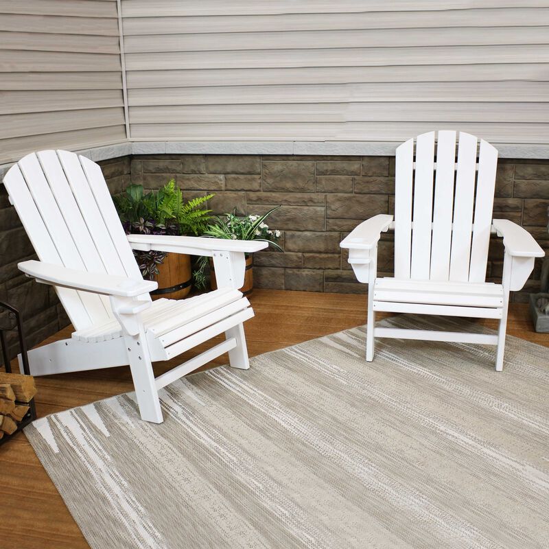 Sunnydaze All-Weather Adirondack Chair with Drink Holder