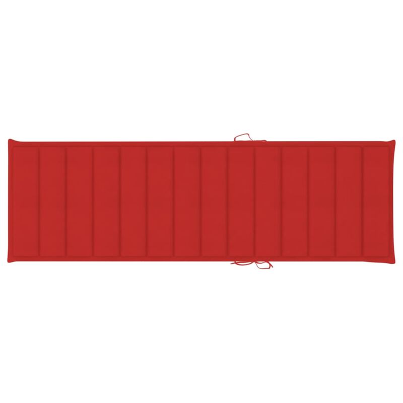 vidaXL Sun Lounger Cushion Red 78.7"x27.6"x1.6" Fabric