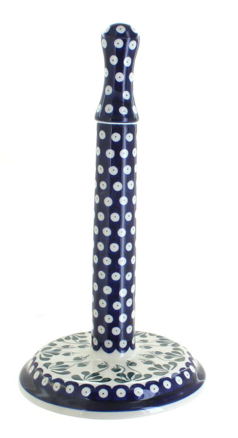 Blue Rose Polish Pottery Athena Paper Towel Holder