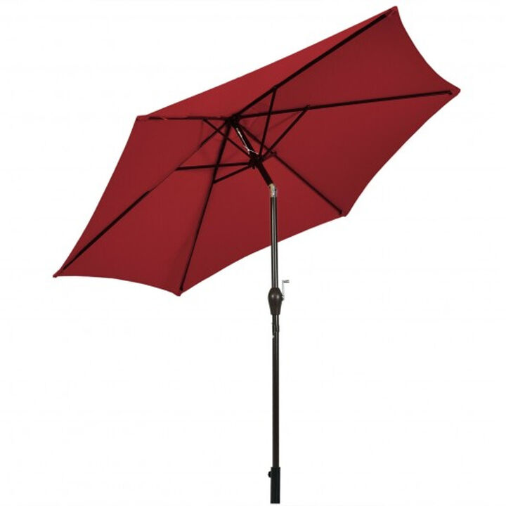 10 ft Outdoor Market Patio Table Umbrella Push Button Tilt Crank Lift
