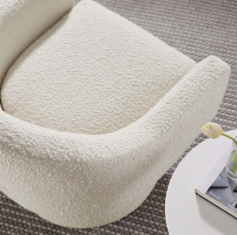 Astral Boucle Fabric Boucle Fabric Swivel Chair