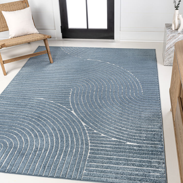 Skagen Minimalist Curve Geometric Area Rug