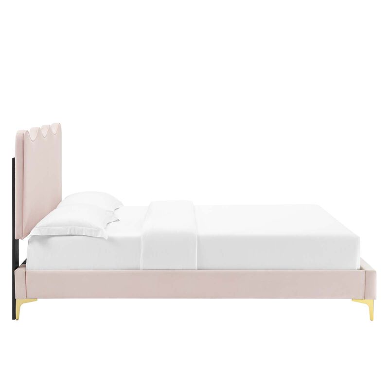 Modway - Current Performance Velvet Queen Platform Bed