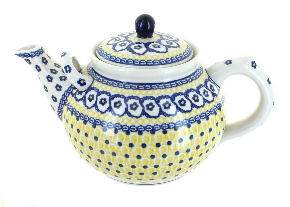 Blue Rose Polish Pottery Georgia Blue Large Teapot