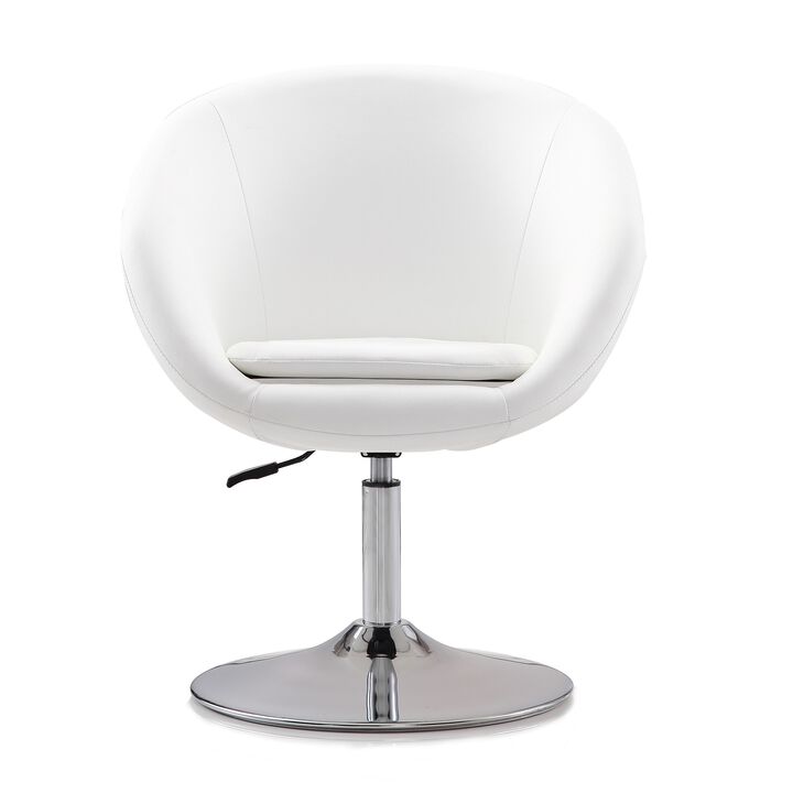 Hopper White Swivel Accent Chairs (Set of 2)