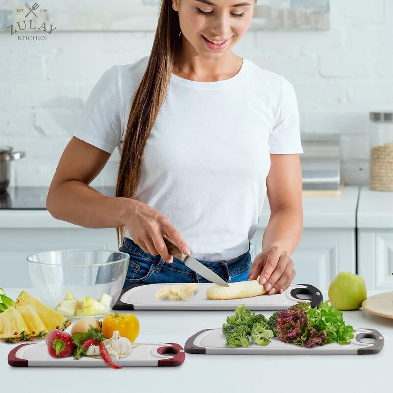 Non-Slip Kitchen Cutting Board With Juice Groove