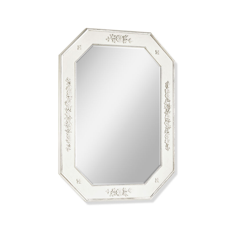 White Parhelion Carved Mirror