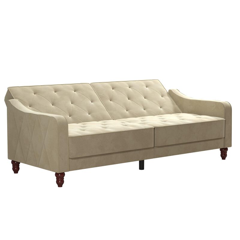 Vintage Tufted Split Back Futon