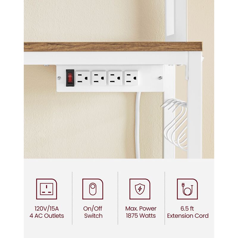 Bakers Rack with Power Outlet