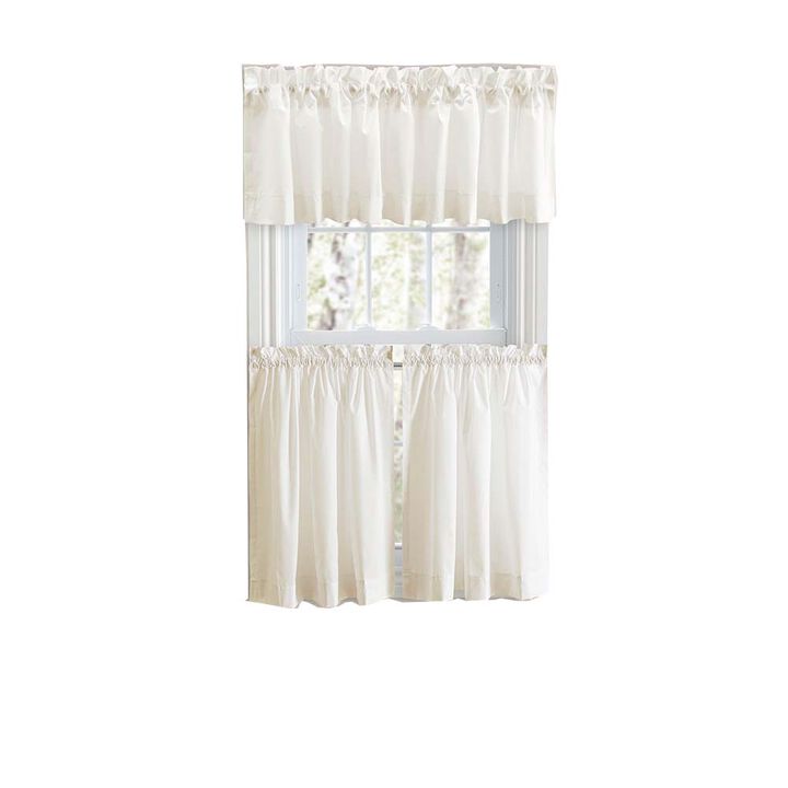 Ellis Classic Tailored Design in a Perma Press Fabric 3" Rod Pocket Tailored Valance 86"x15" Natural