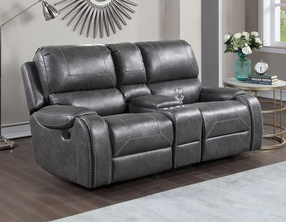 Keily Gray Glider Reclining Loveseat