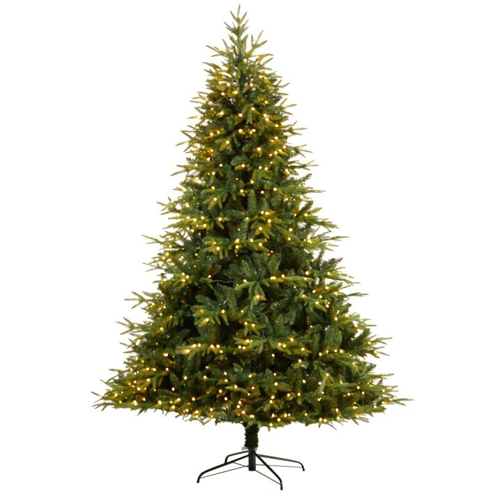 Nearly Natural Colorado Mountain Fir Natural Look-in Artificial Christmas Tree with Multi LED Lights and Bendable Branches