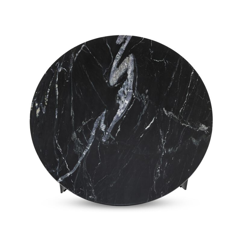 Marble Round Coffee Table With Iron