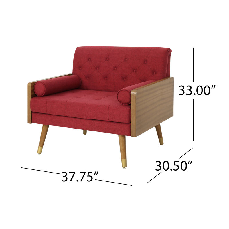 Merax Wooden Frame Soft Cushion Sofa Chair