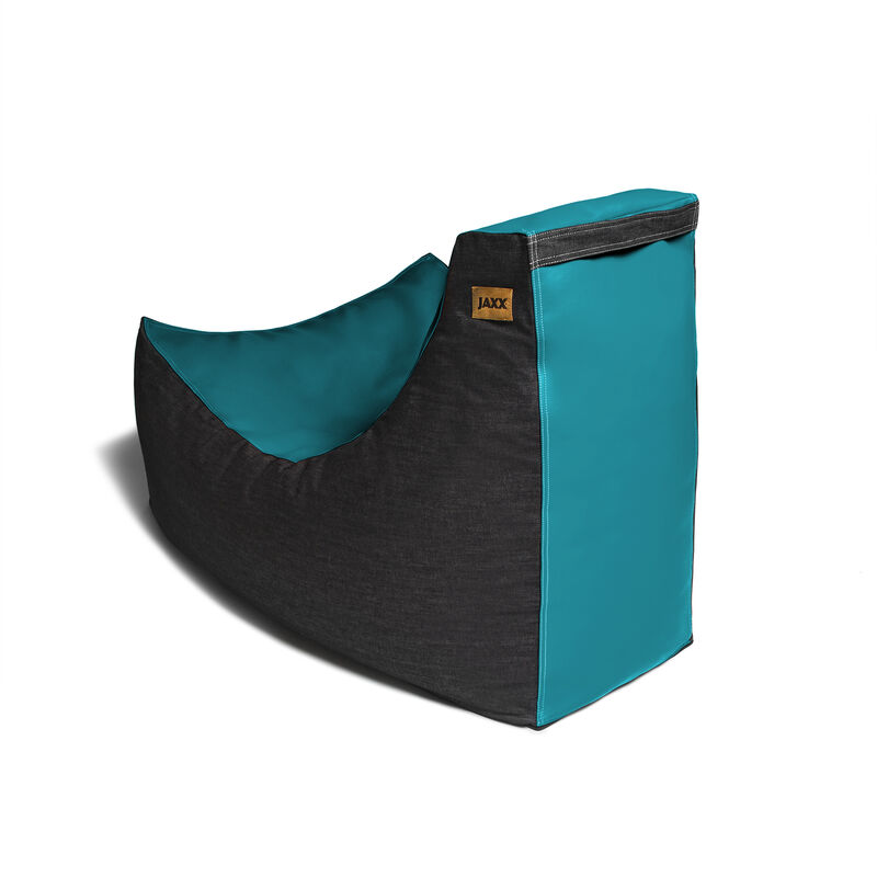 Jaxx Pixel Gamer Bean Bag Chair, Premium Vinyl / Dark Denim, Turquoise