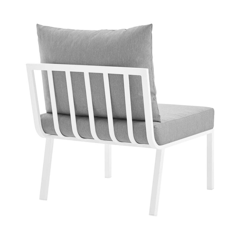 Modway EEI-3567-WHI-GRY Riverside Armless Chair, White Gray 29.5 x 26.5 x 28