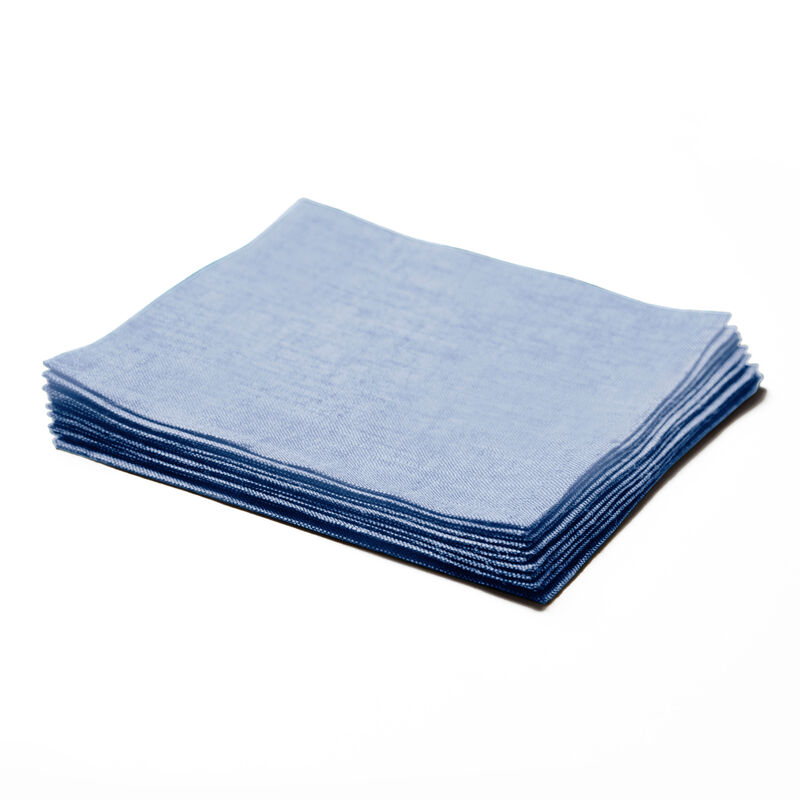 Solino Home 100% Pure Linen Cocktail Napkin 6 X 6 Inch Set of 12 | Athena