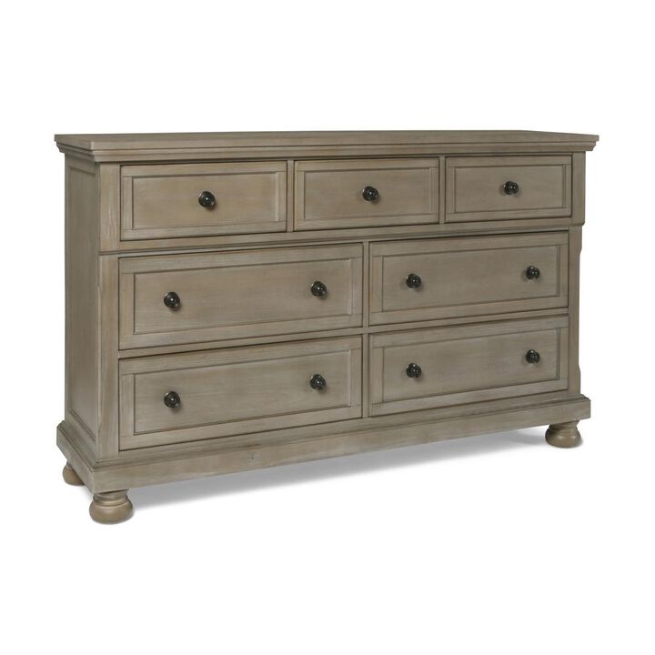 New Classic Furniture Furniture Allegra Solid Wood Engineered Wood Dresser in Pewter